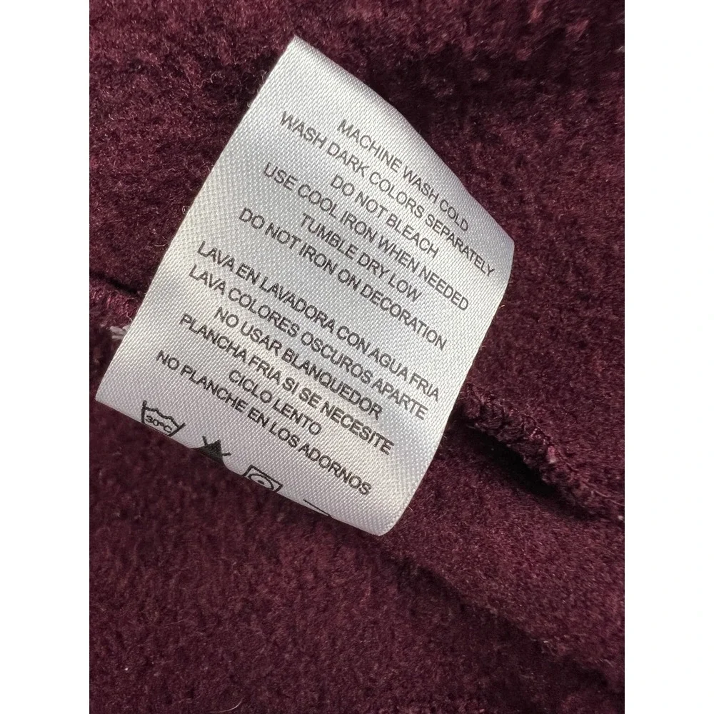 Lee Pullover Mens XXL Burgundy Heather Quarter Zip Sherpa Collar Fleece Sweater